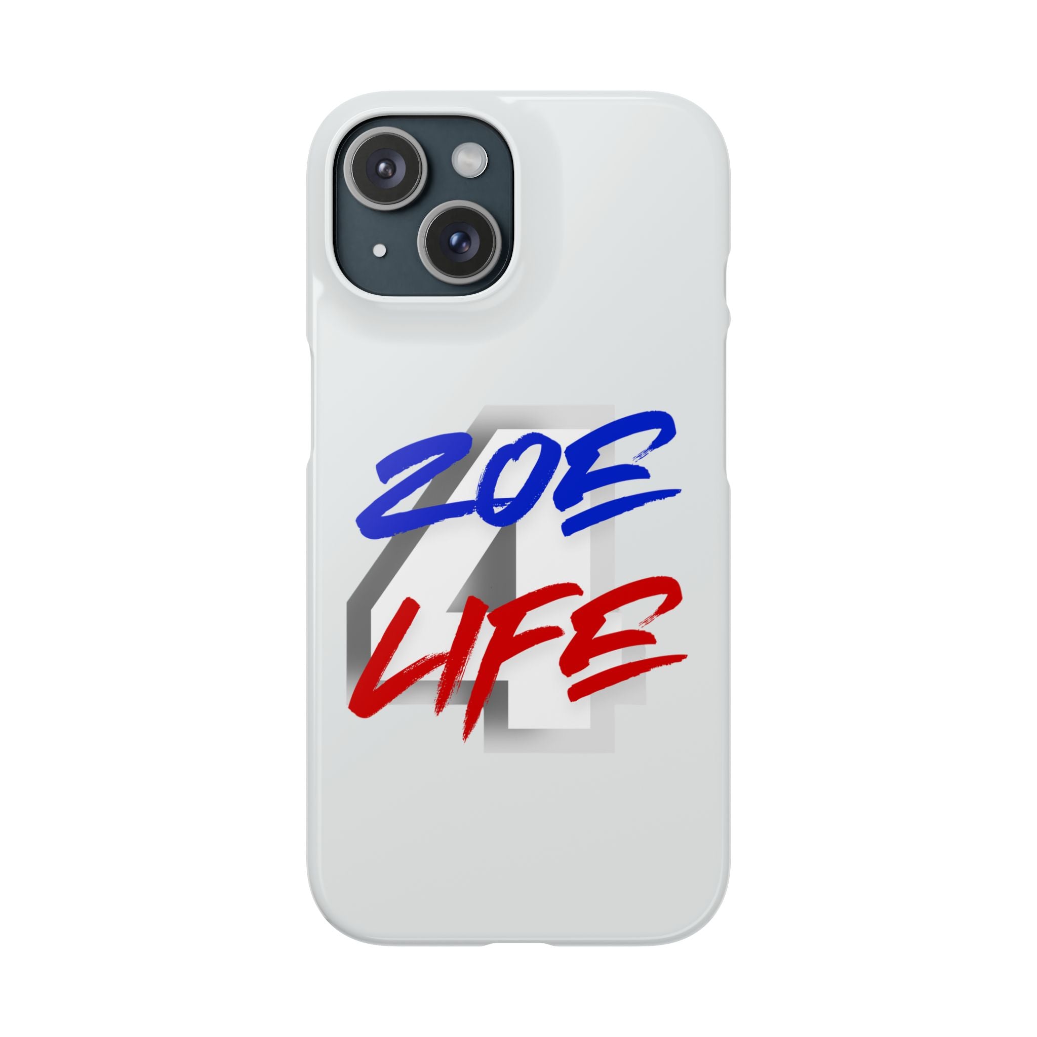 Zoe Life Phone Case - Bold Script Number 4 Snap Case