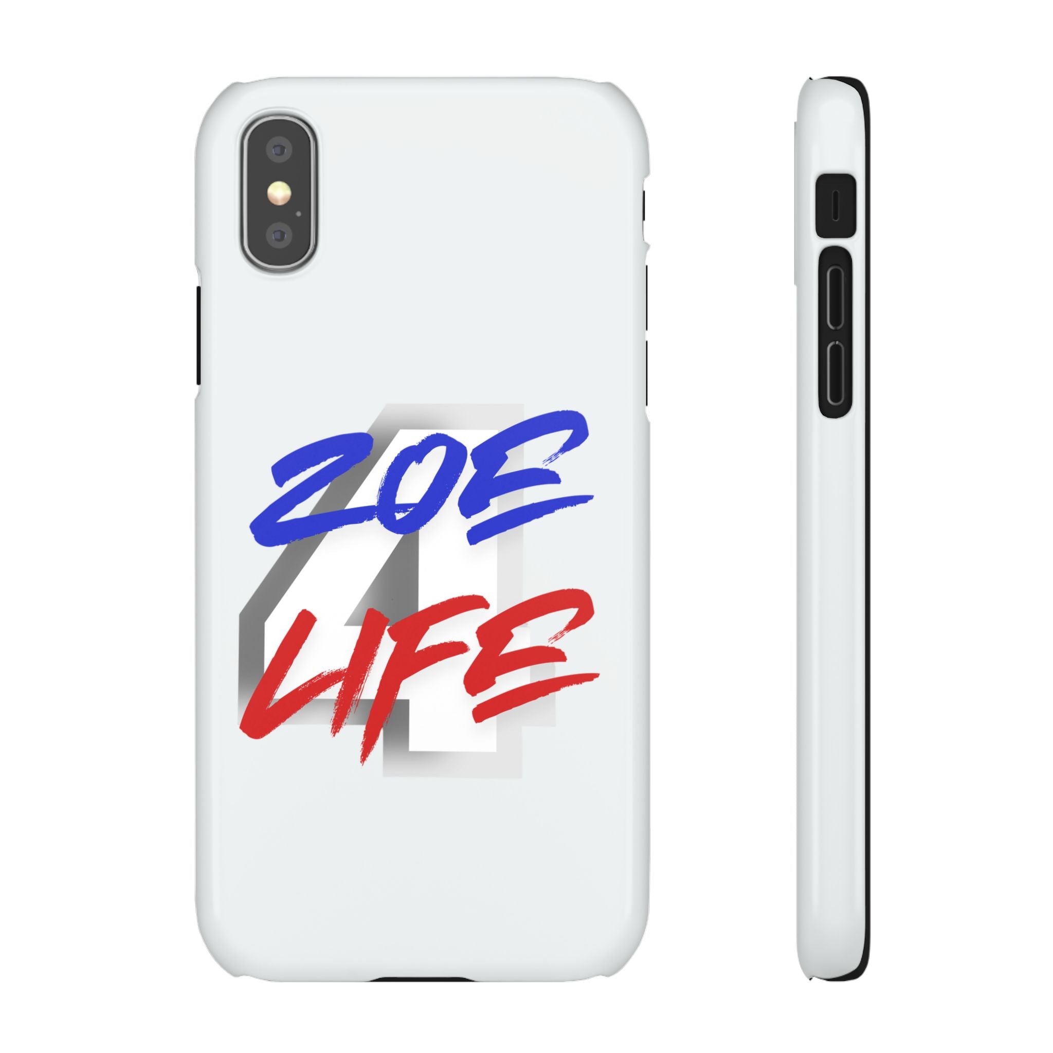Zoe Life Phone Case - Bold Script Number 4 Snap Case