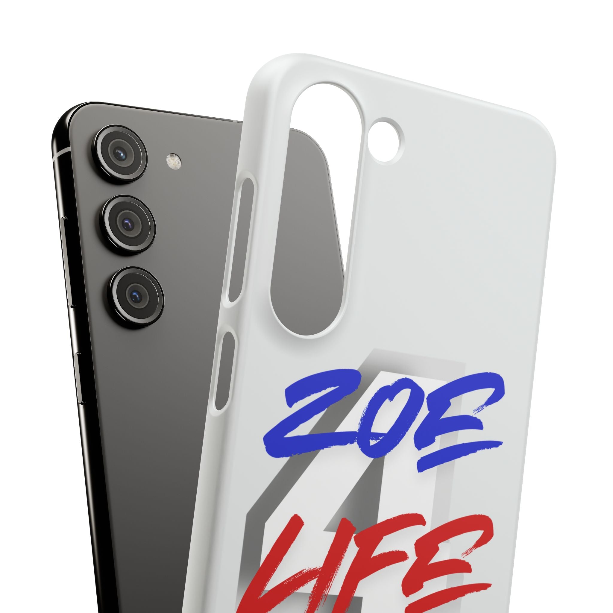 Zoe Life Phone Case - Bold Script Number 4 Snap Case