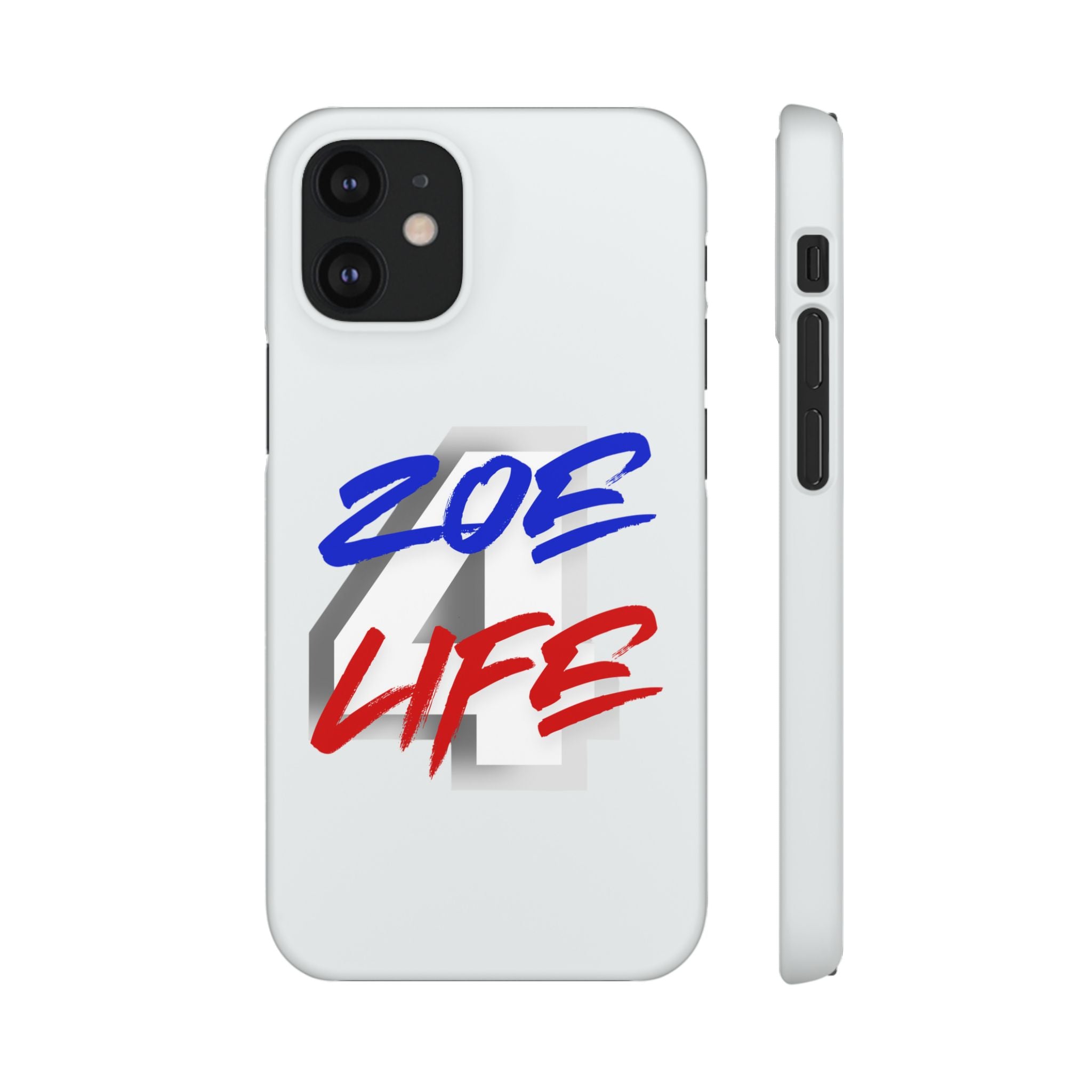 Zoe Life Phone Case - Bold Script Number 4 Snap Case