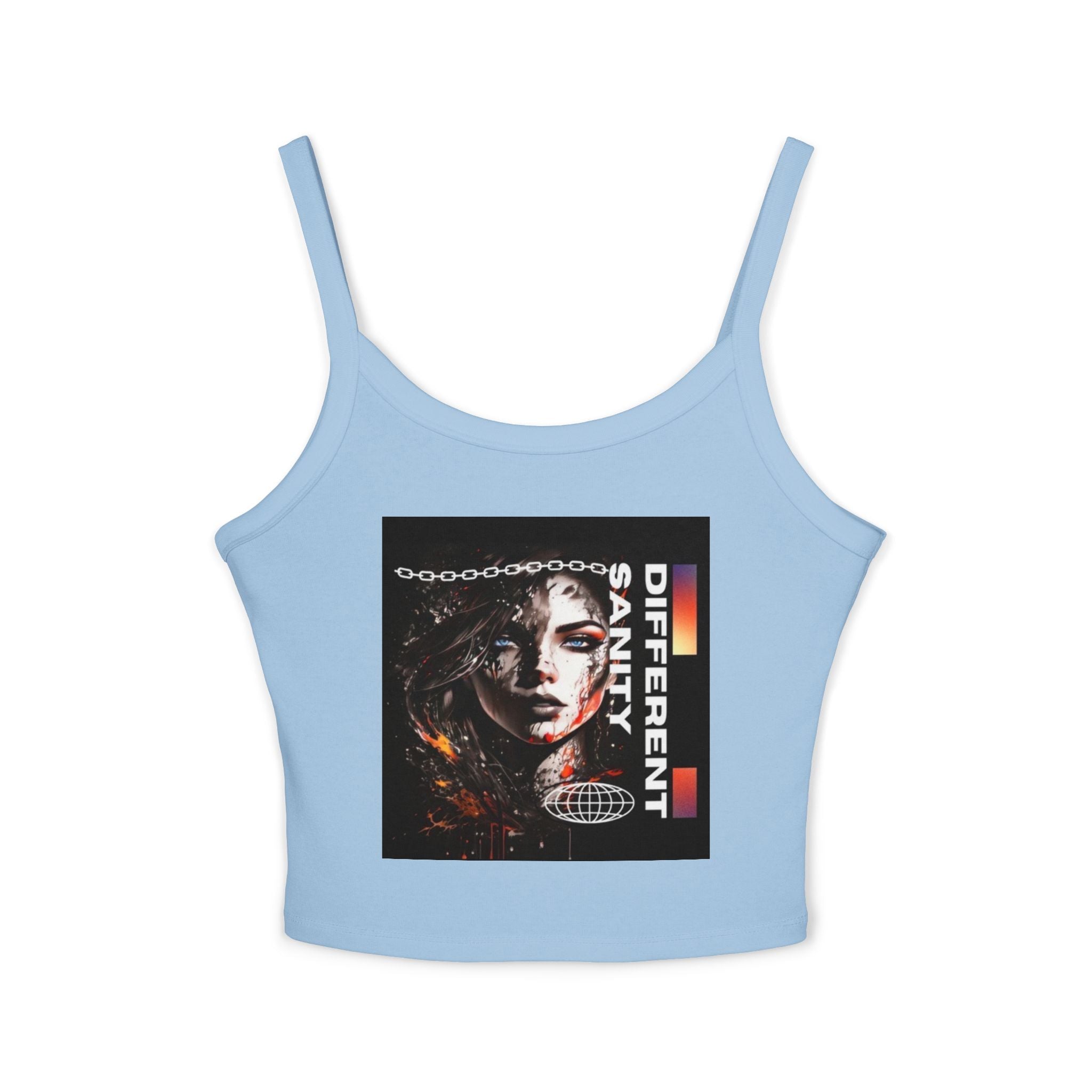 Women's Cropped Vi-Tank -  Women's Spaghetti Strap Tank Top