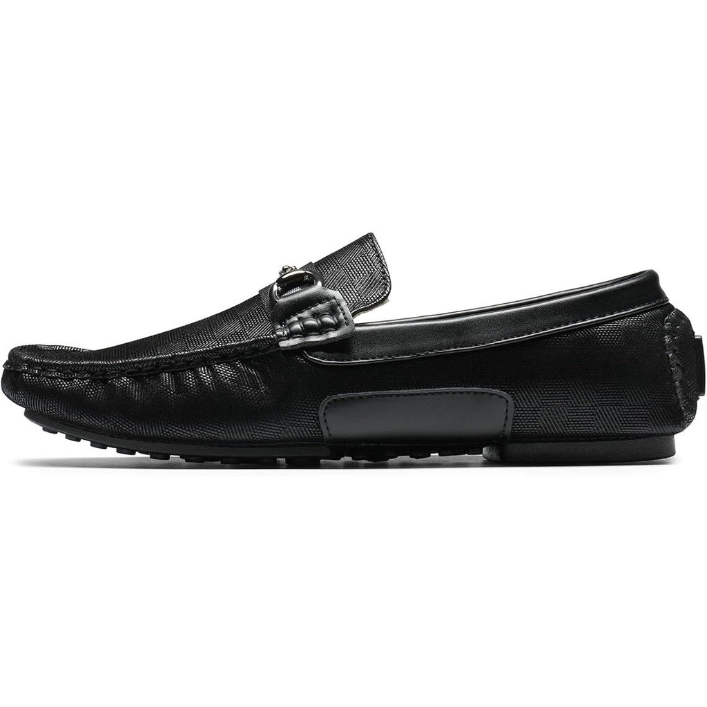 New Bruno Marc Mens 10 Black Driving Penny Loafers Casual SlipOn Moccasins Shoes
