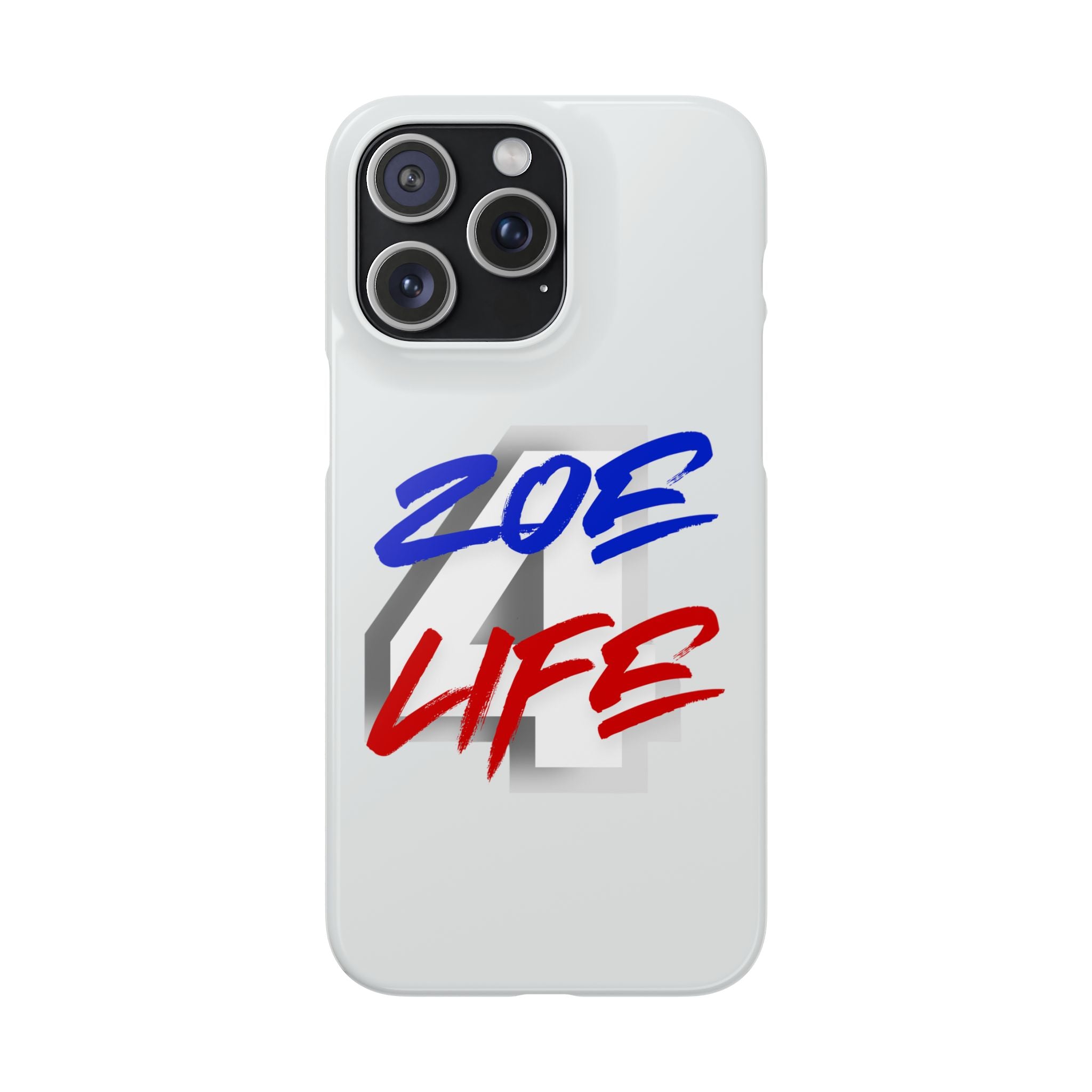 Zoe Life Phone Case - Bold Script Number 4 Snap Case
