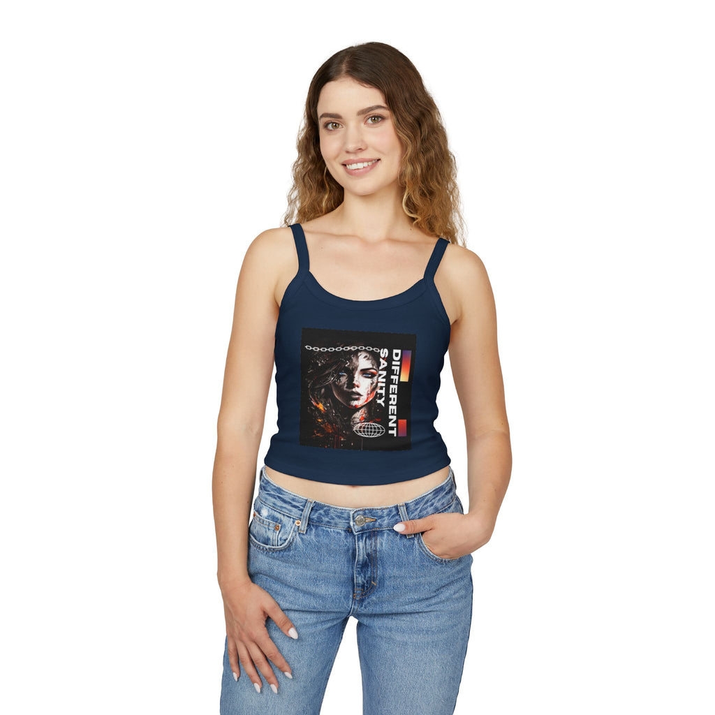 Women's Cropped Vi-Tank -  Women's Spaghetti Strap Tank Top