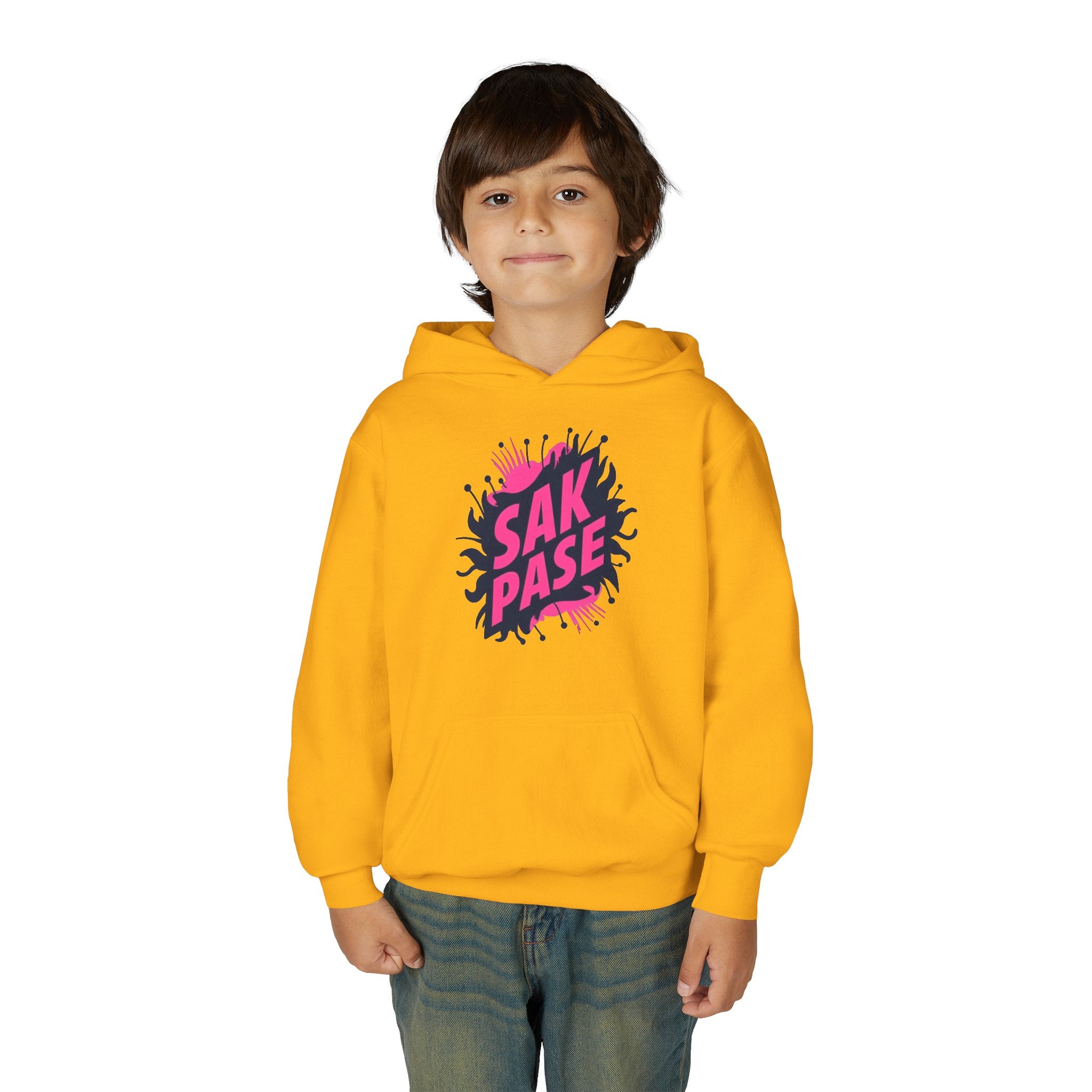 Little Vi Vi-Hoodie — Pink “SAK PASE” Creole Splash Graphic
