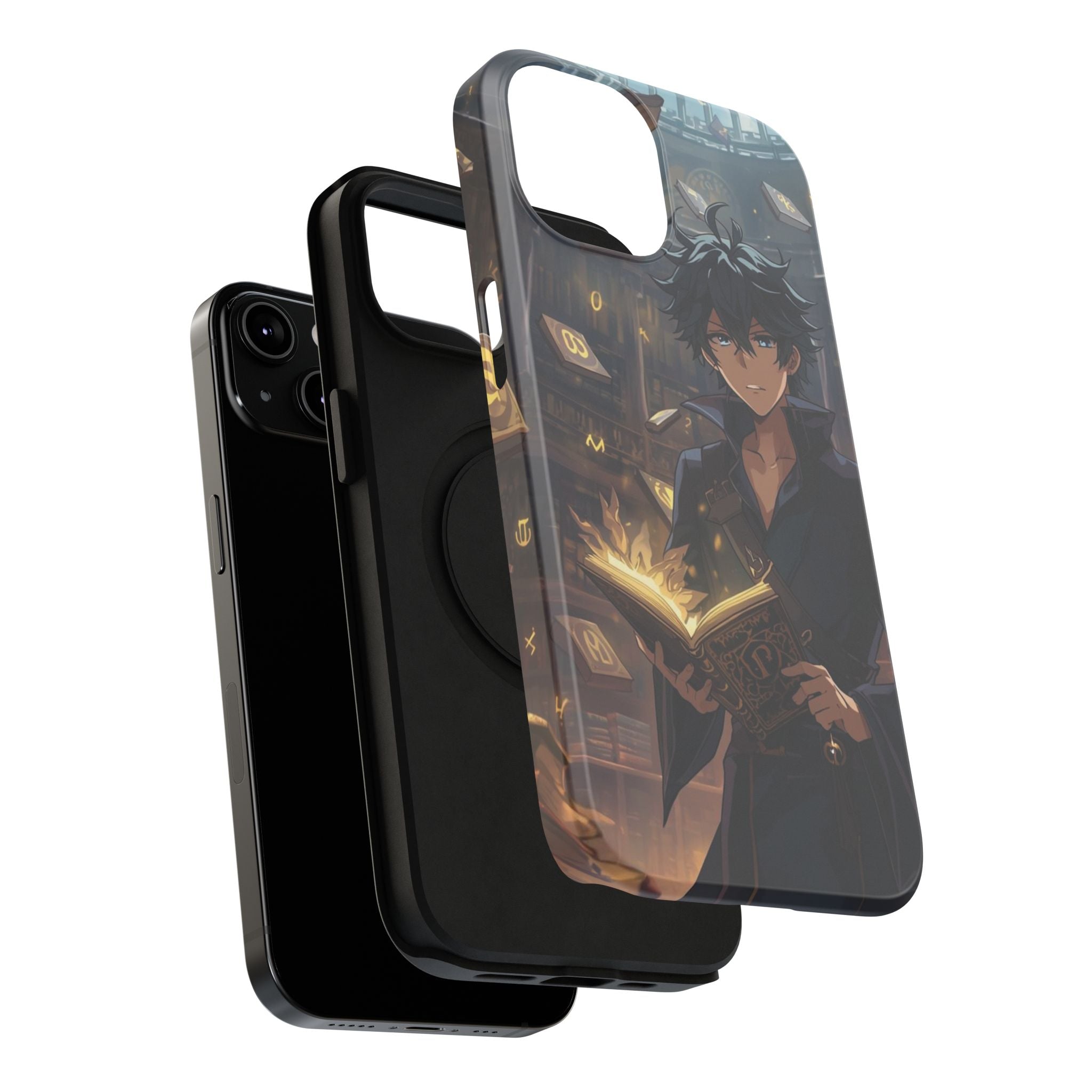 Vi-Anime Mystic Scholar Phone Case — Anime Magic Book Impact-Resistant Case
