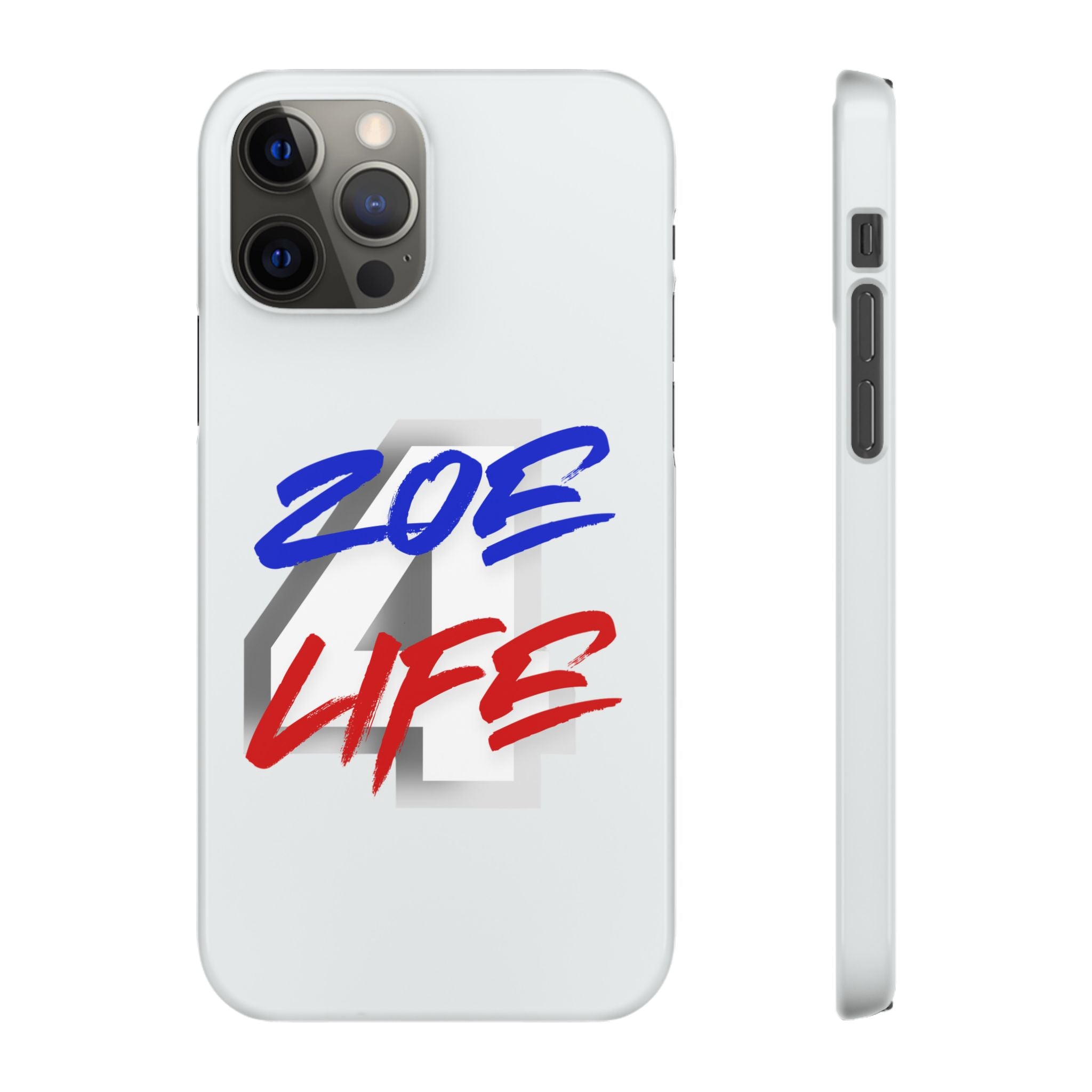 Zoe Life Phone Case - Bold Script Number 4 Snap Case