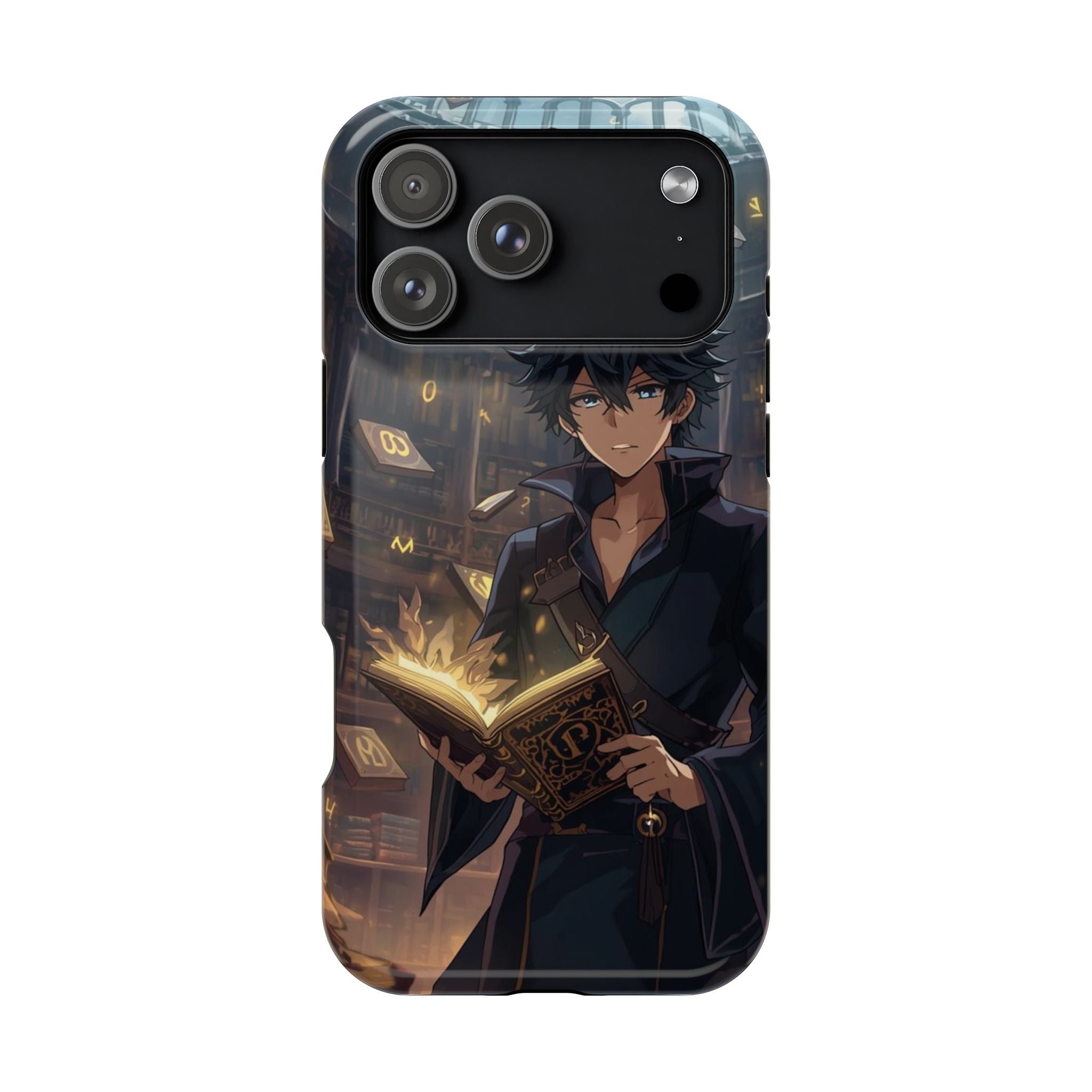 Vi-Anime Mystic Scholar Phone Case — Anime Magic Book Impact-Resistant Case
