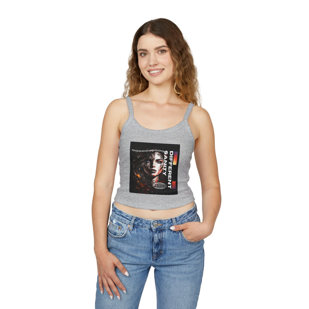 Women's Cropped Vi-Tank -  Women's Spaghetti Strap Tank Top
