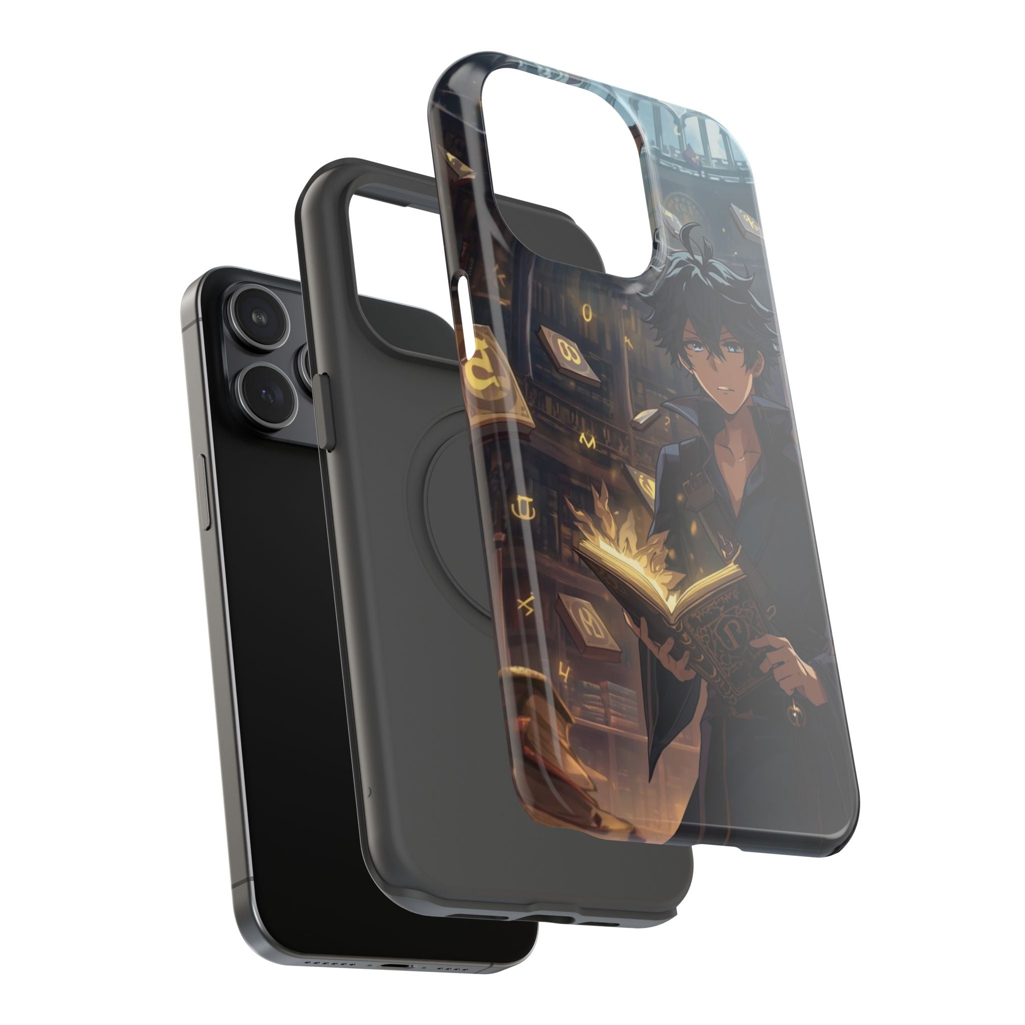 Vi-Anime Mystic Scholar Phone Case — Anime Magic Book Impact-Resistant Case