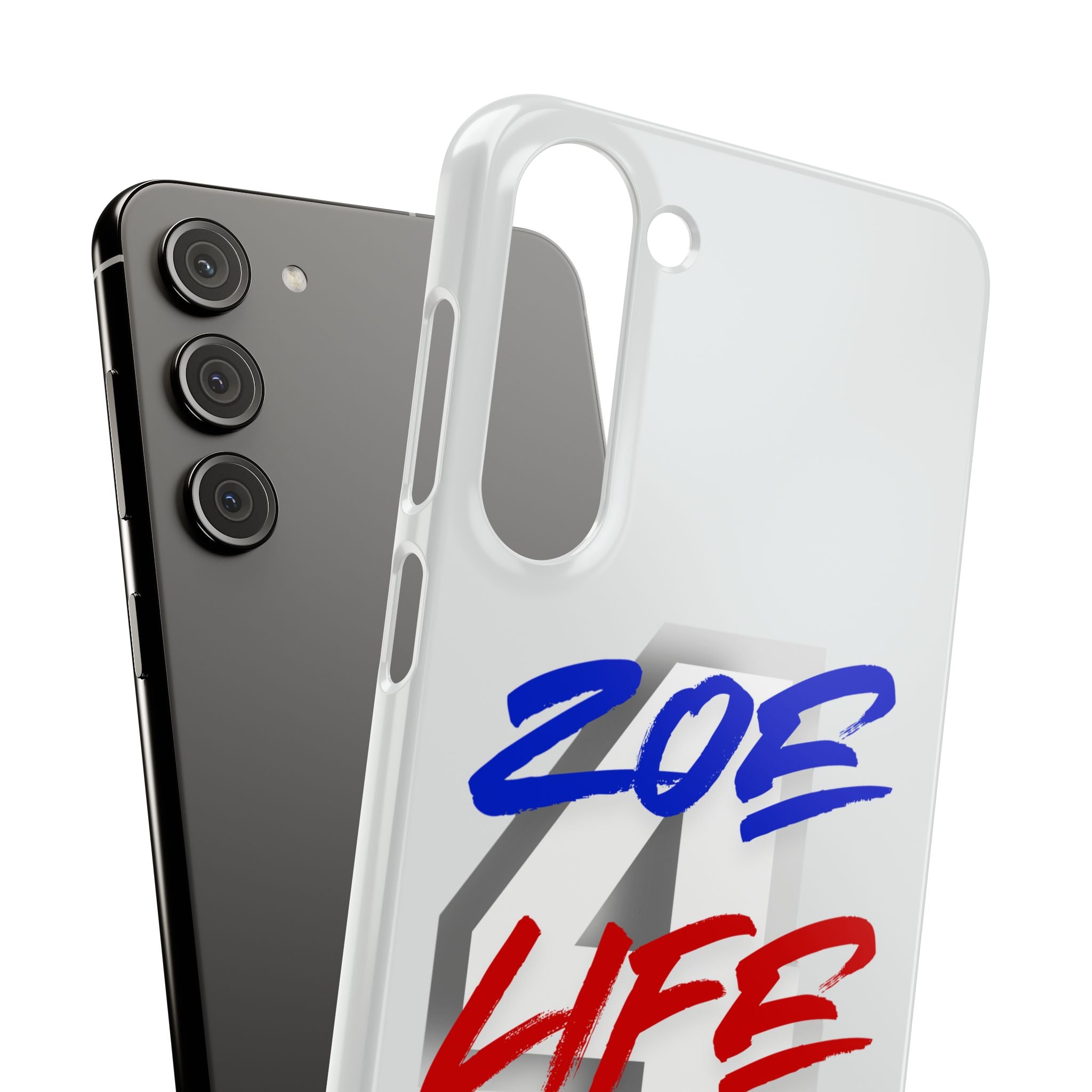 Zoe Life Phone Case - Bold Script Number 4 Snap Case
