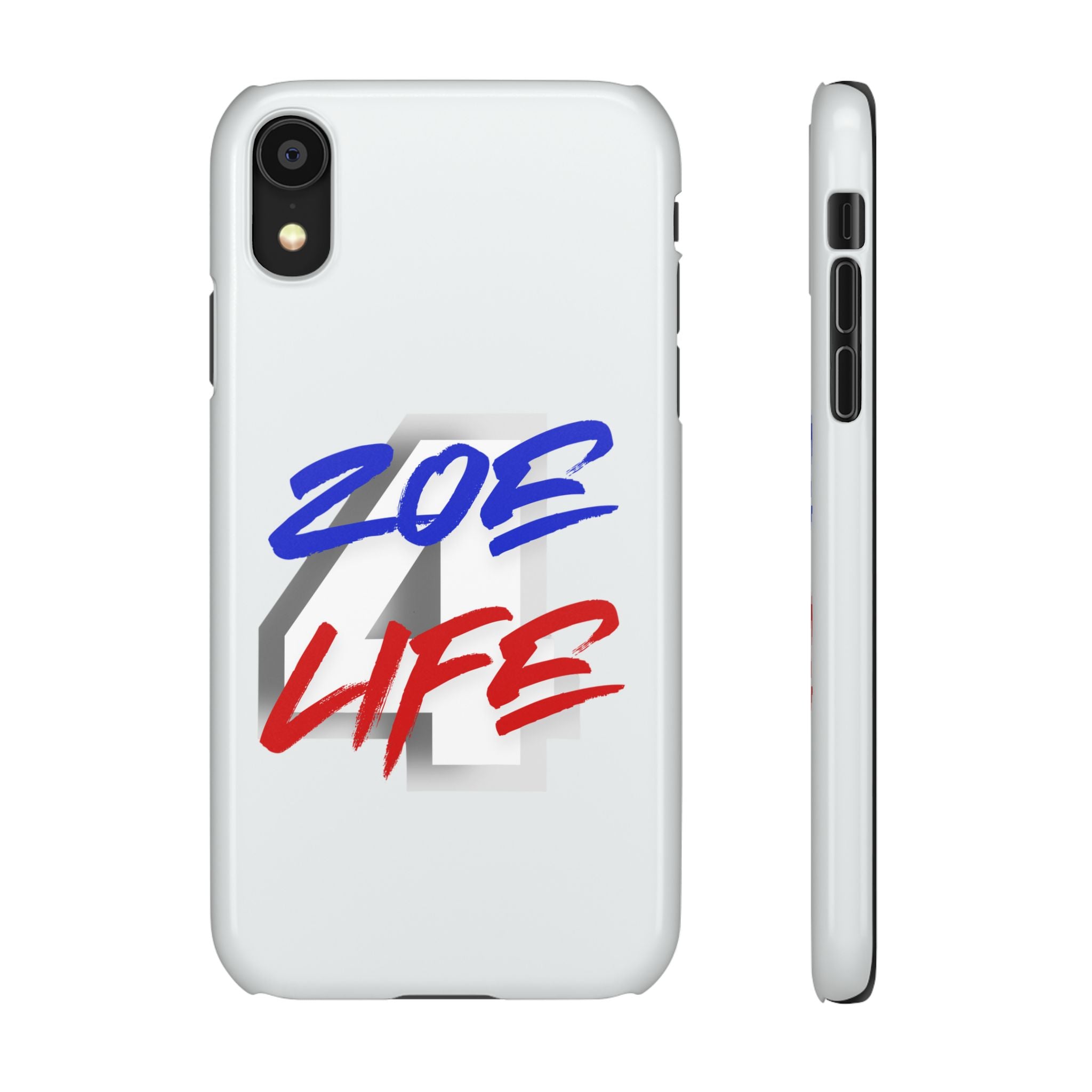 Zoe Life Phone Case - Bold Script Number 4 Snap Case