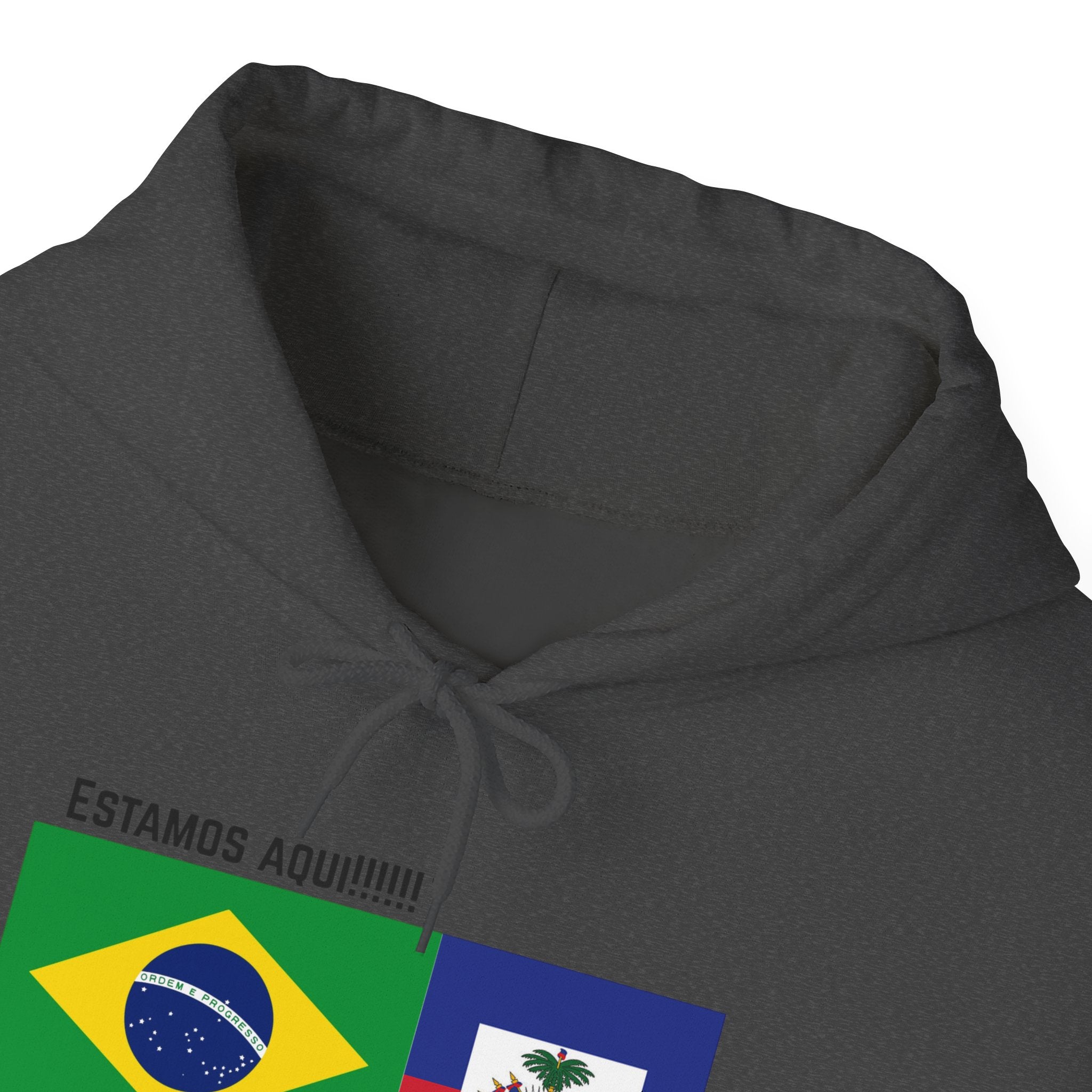 Vi-Hoodie Haiti Brazil Flag Hoodie — "Estamos Aqui!!! Nou La!!!!!"