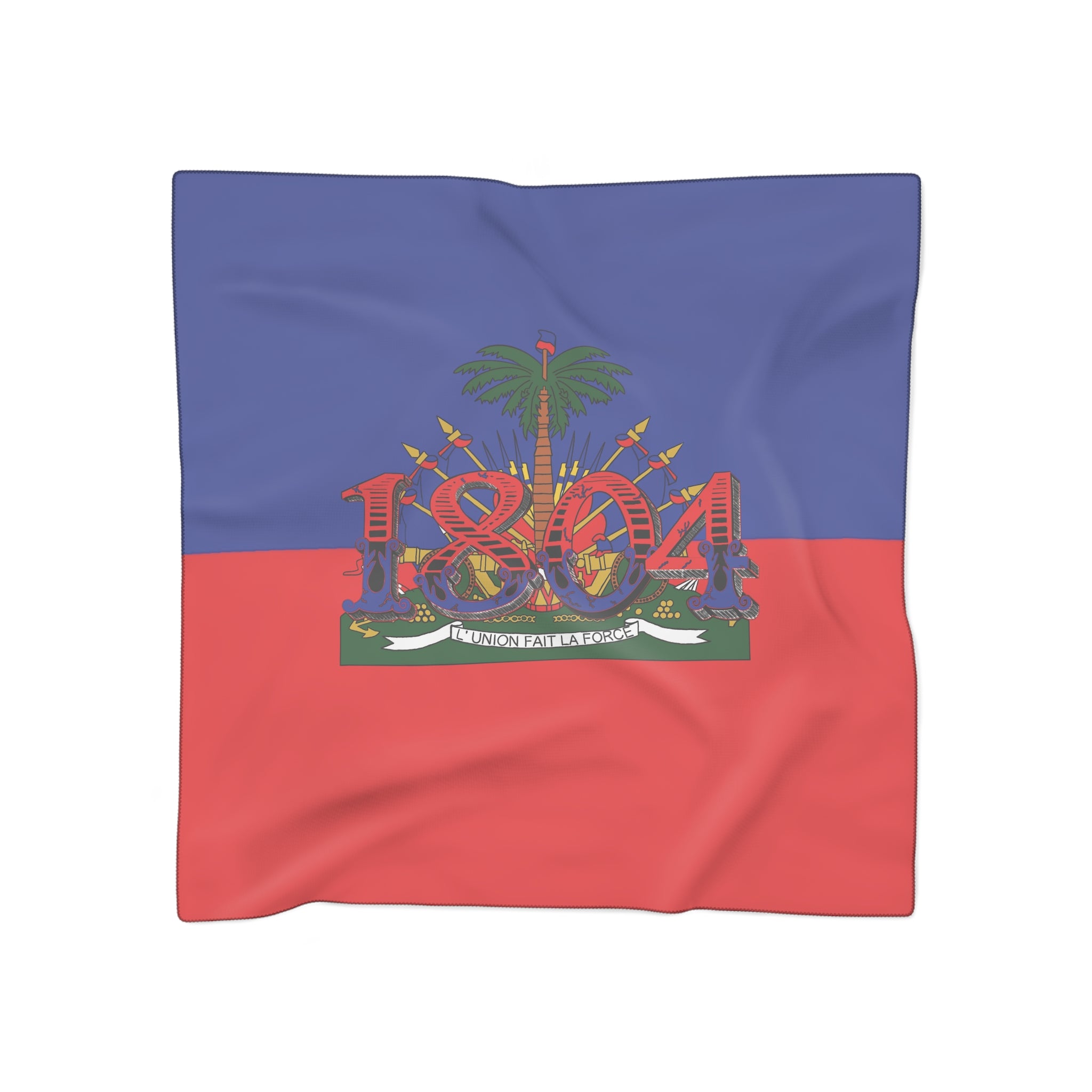 Haiti Flag Scarf with 1804 Crest