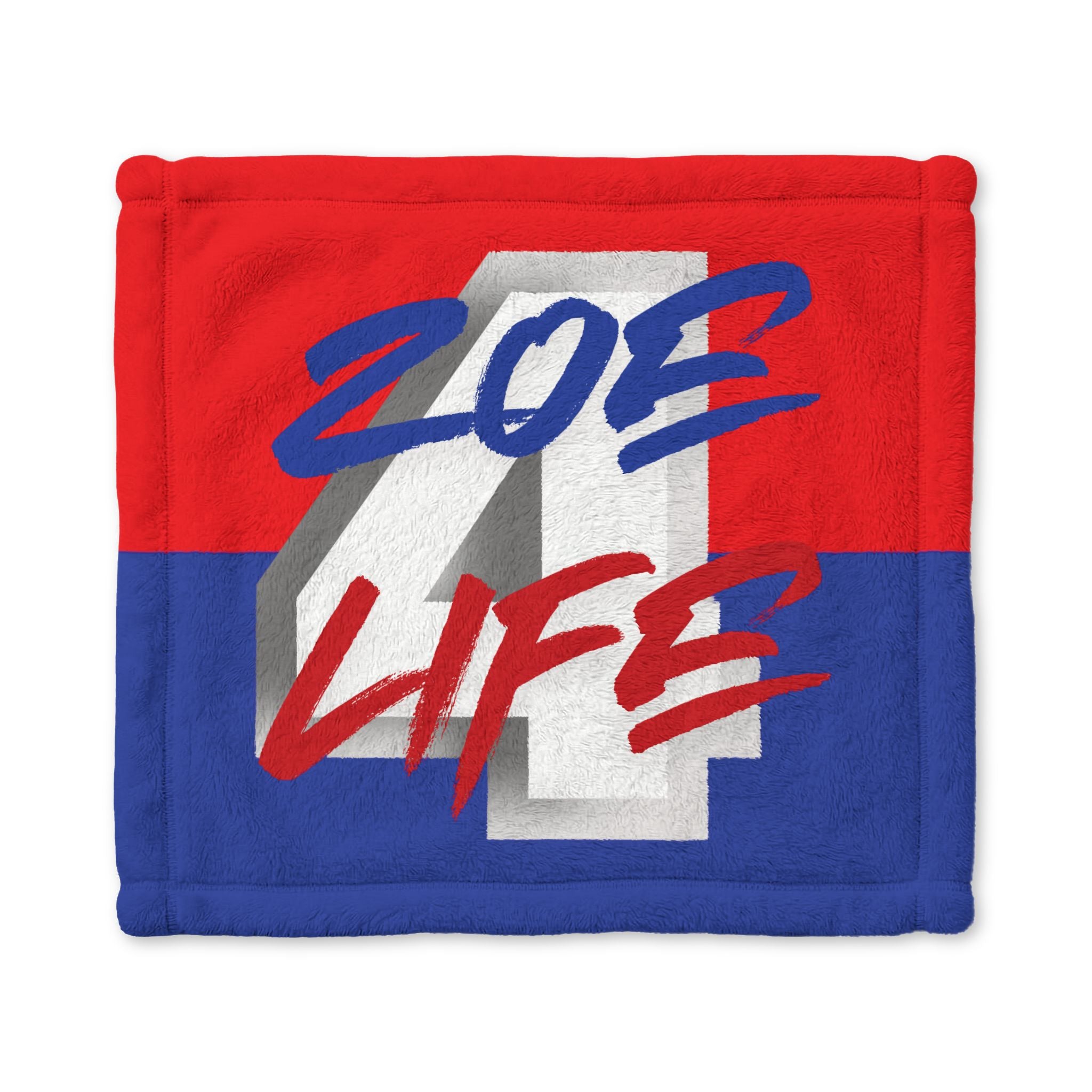 Little Vi Personalized 'Zoe 4 Life' Minky Baby Lovey Blanket