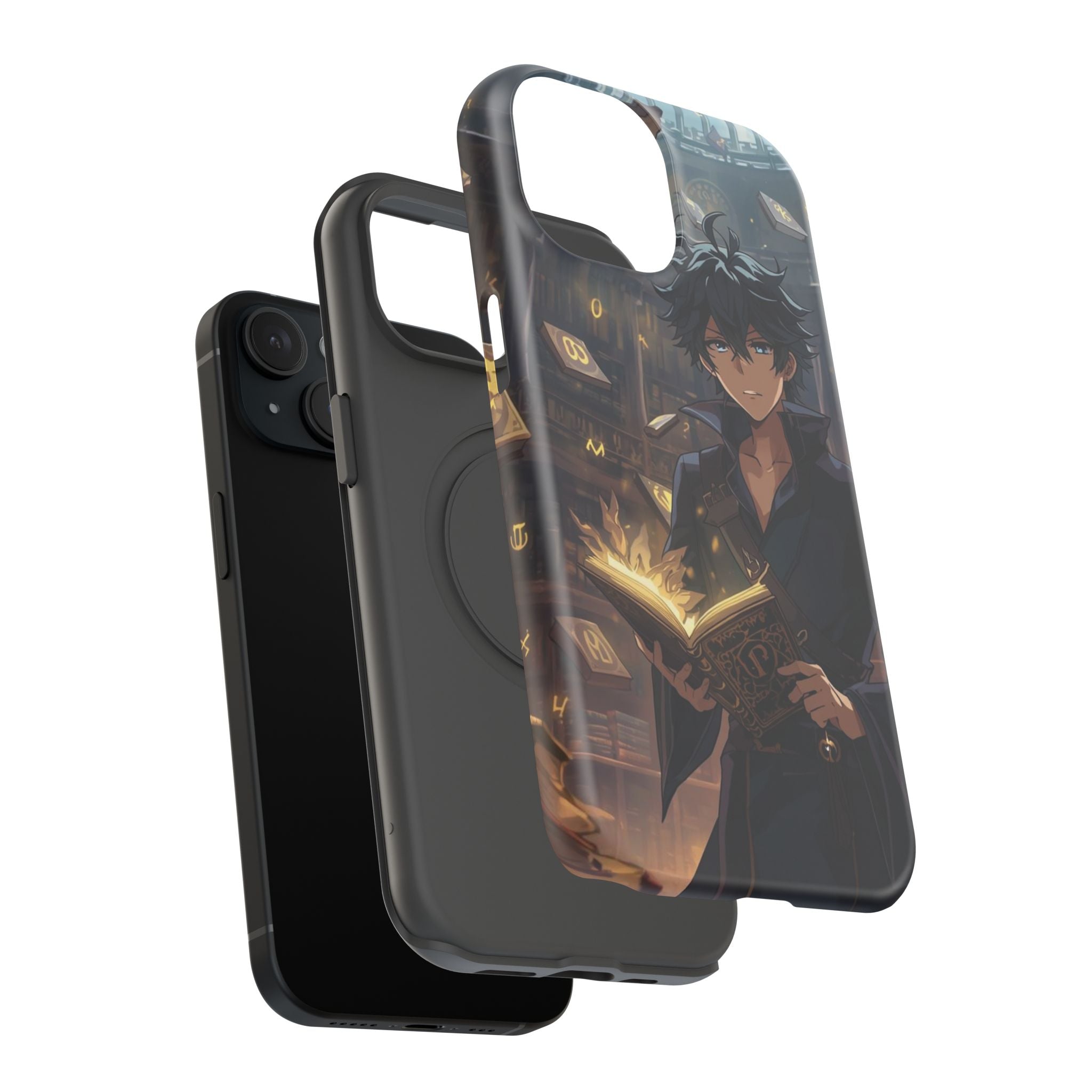 Vi-Anime Mystic Scholar Phone Case — Anime Magic Book Impact-Resistant Case