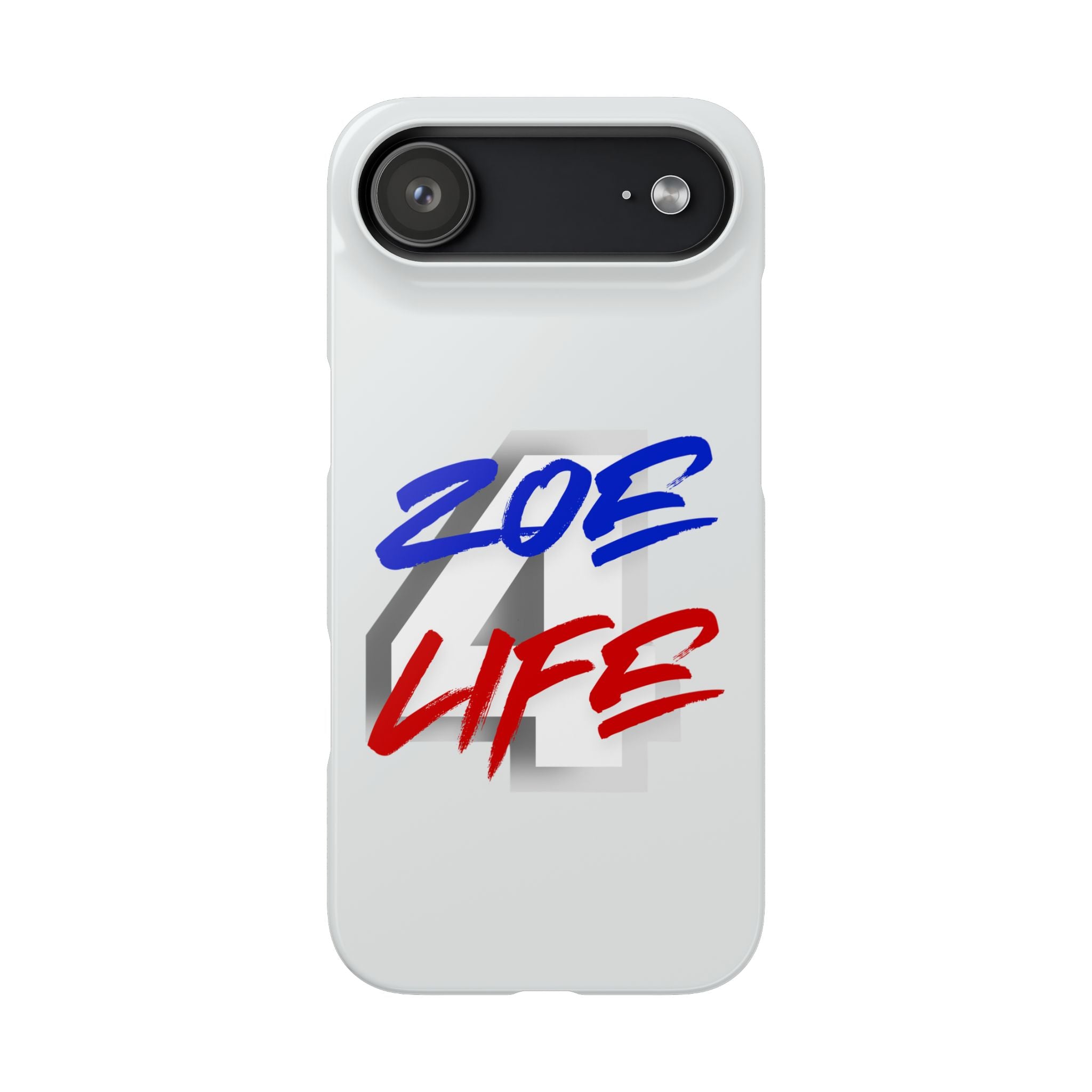 Zoe Life Phone Case - Bold Script Number 4 Snap Case