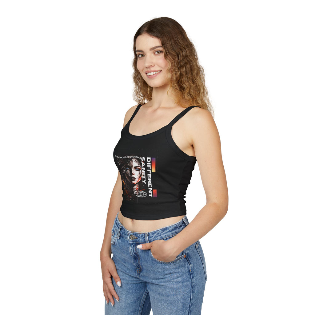 Women's Cropped Vi-Tank -  Women's Spaghetti Strap Tank Top