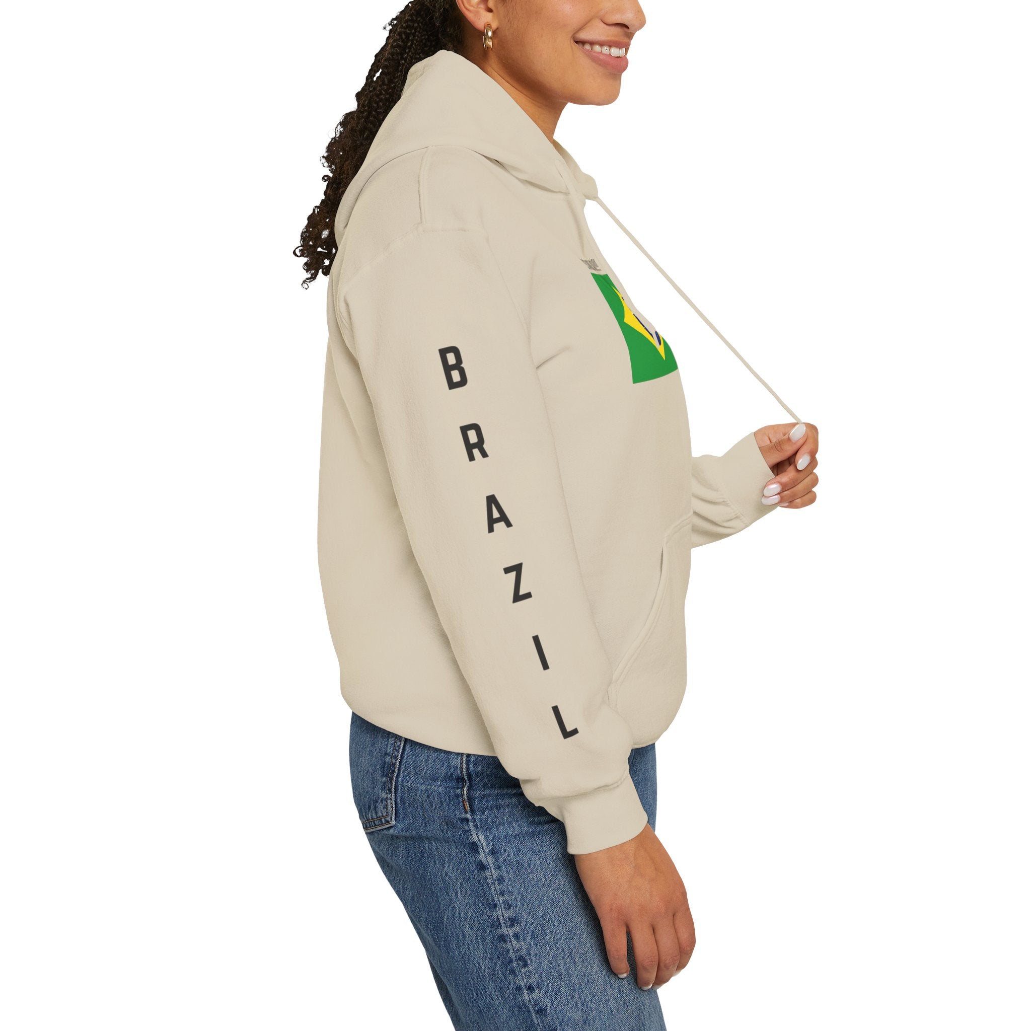 Vi-Hoodie Haiti Brazil Flag Hoodie — "Estamos Aqui!!! Nou La!!!!!"
