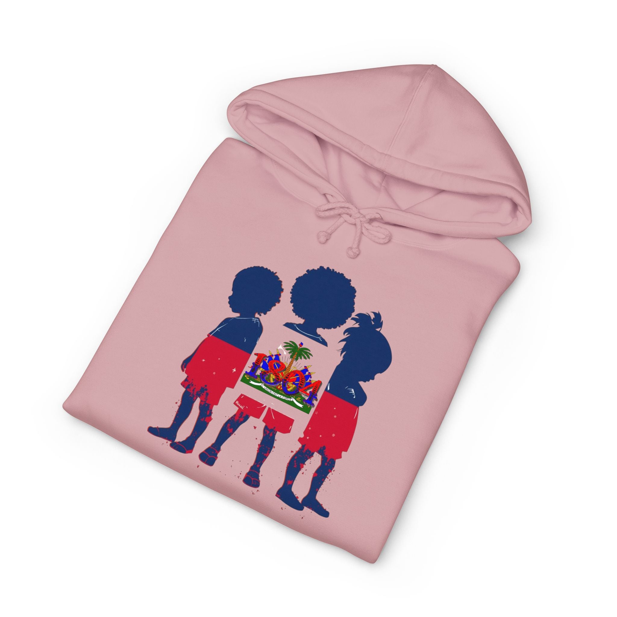 Vi-Hoodie — Haitian Pride Hoodie — Children Silhouette with Flag