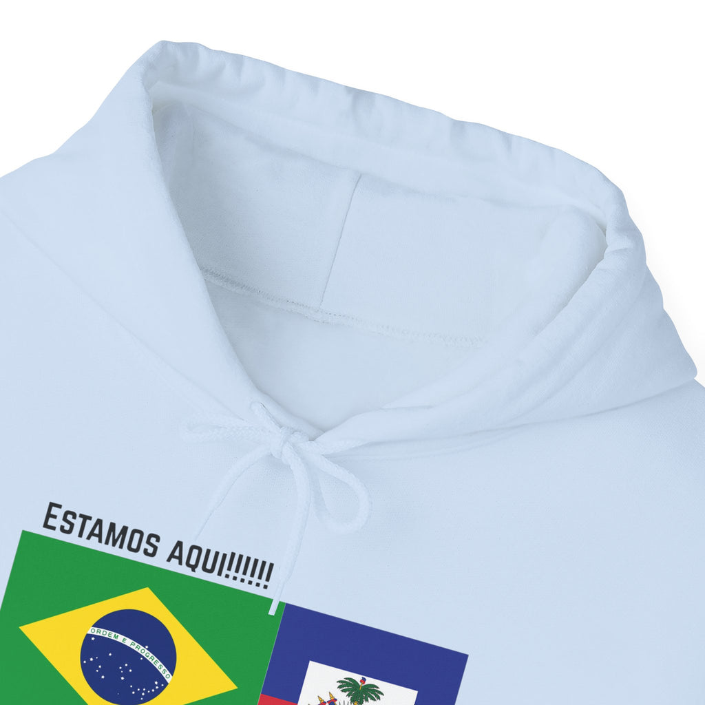 Vi-Hoodie Haiti Brazil Flag Hoodie — "Estamos Aqui!!! Nou La!!!!!"
