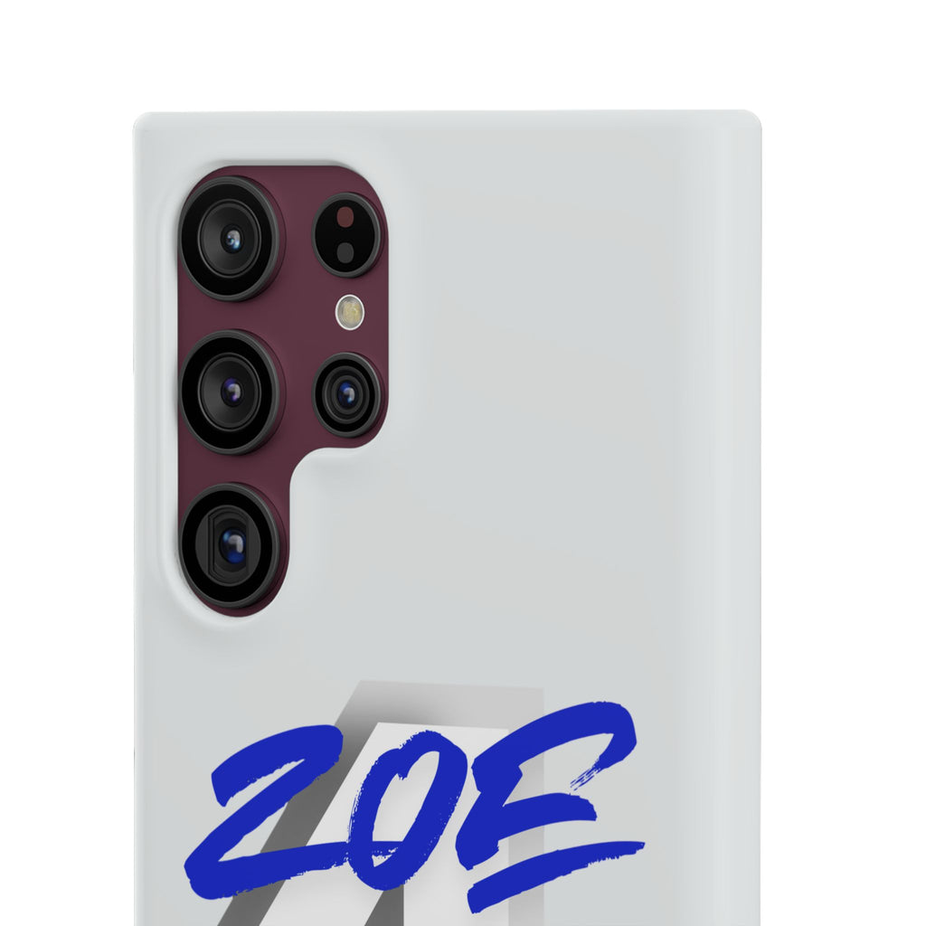 Zoe Life Phone Case - Bold Script Number 4 Snap Case