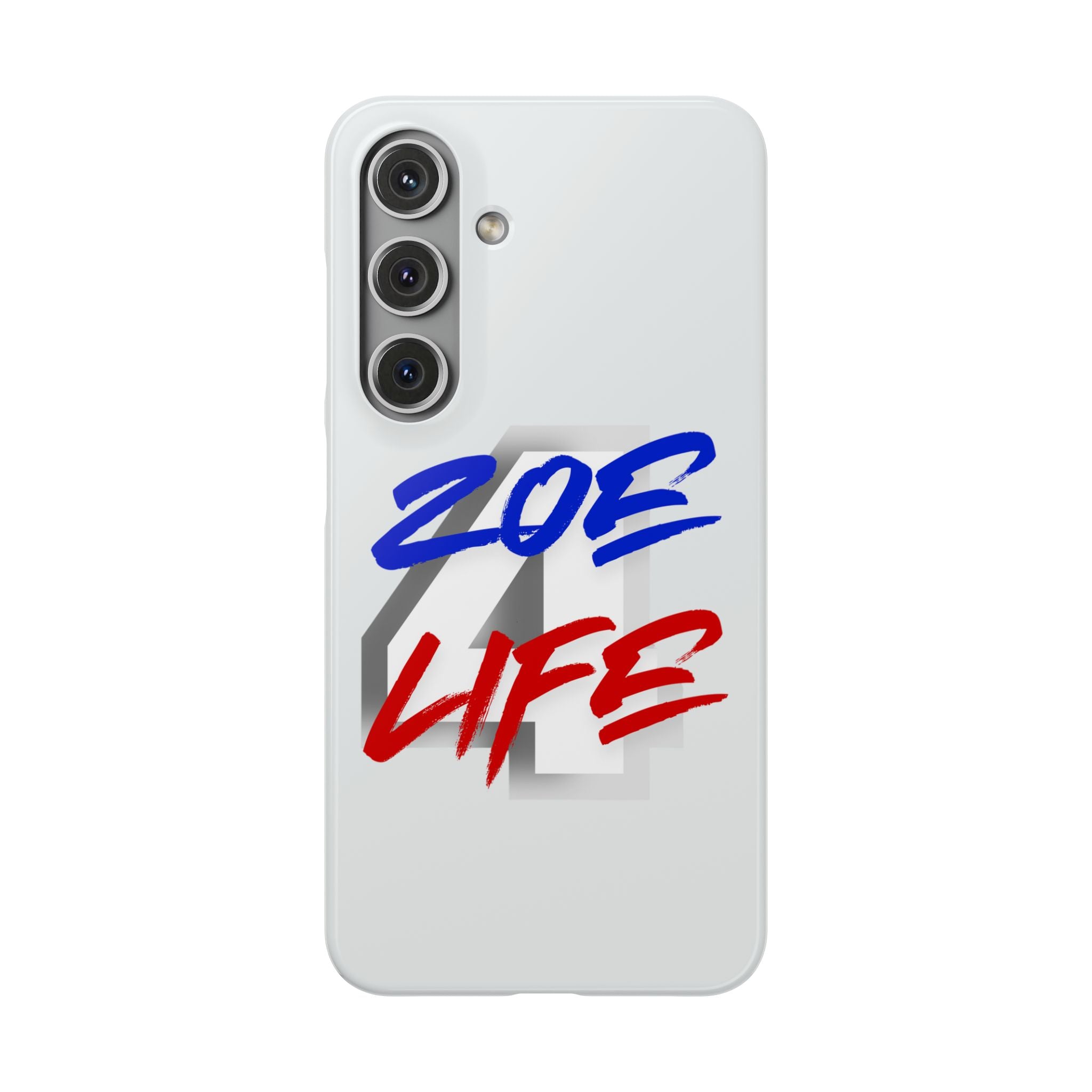 Zoe Life Phone Case - Bold Script Number 4 Snap Case