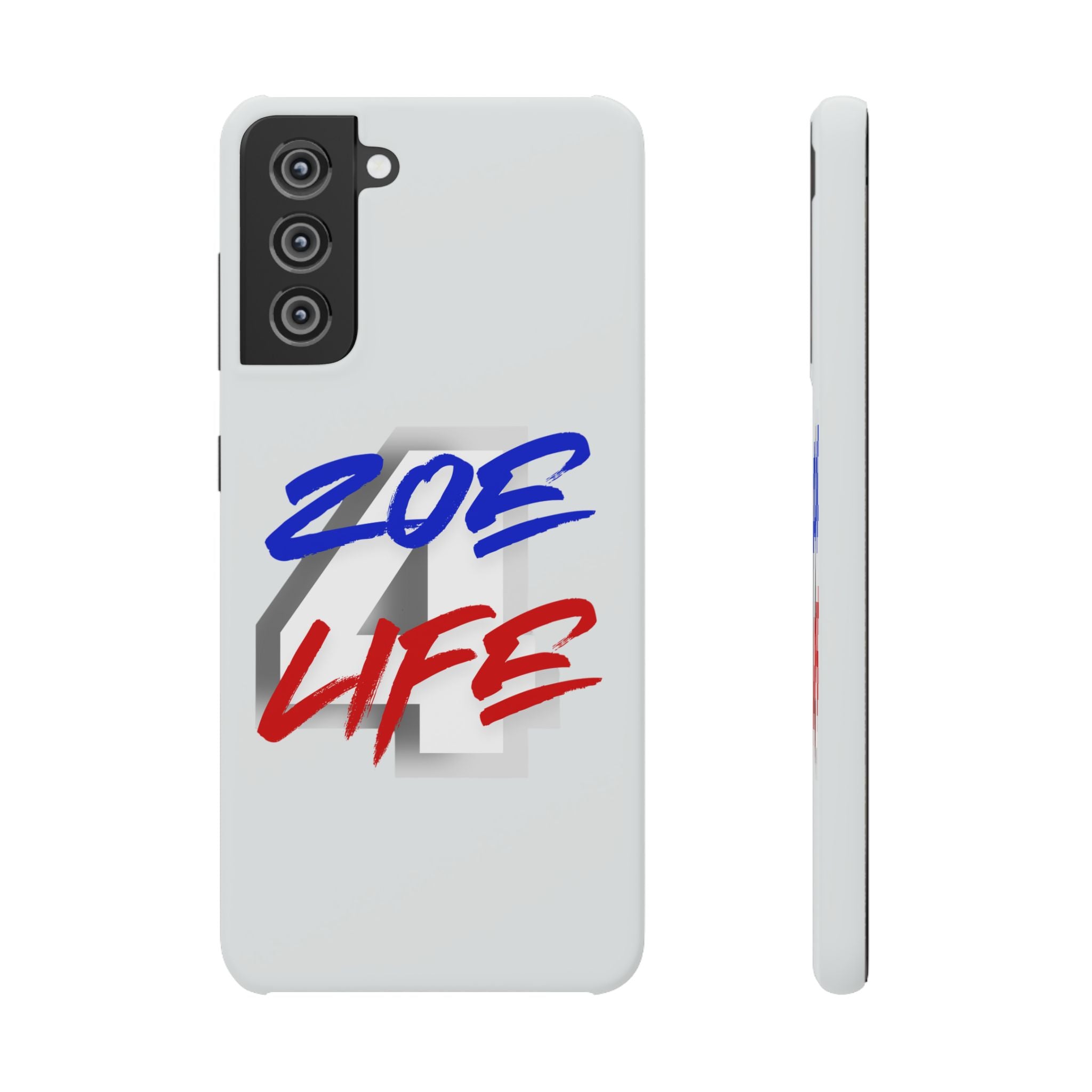 Zoe Life Phone Case - Bold Script Number 4 Snap Case