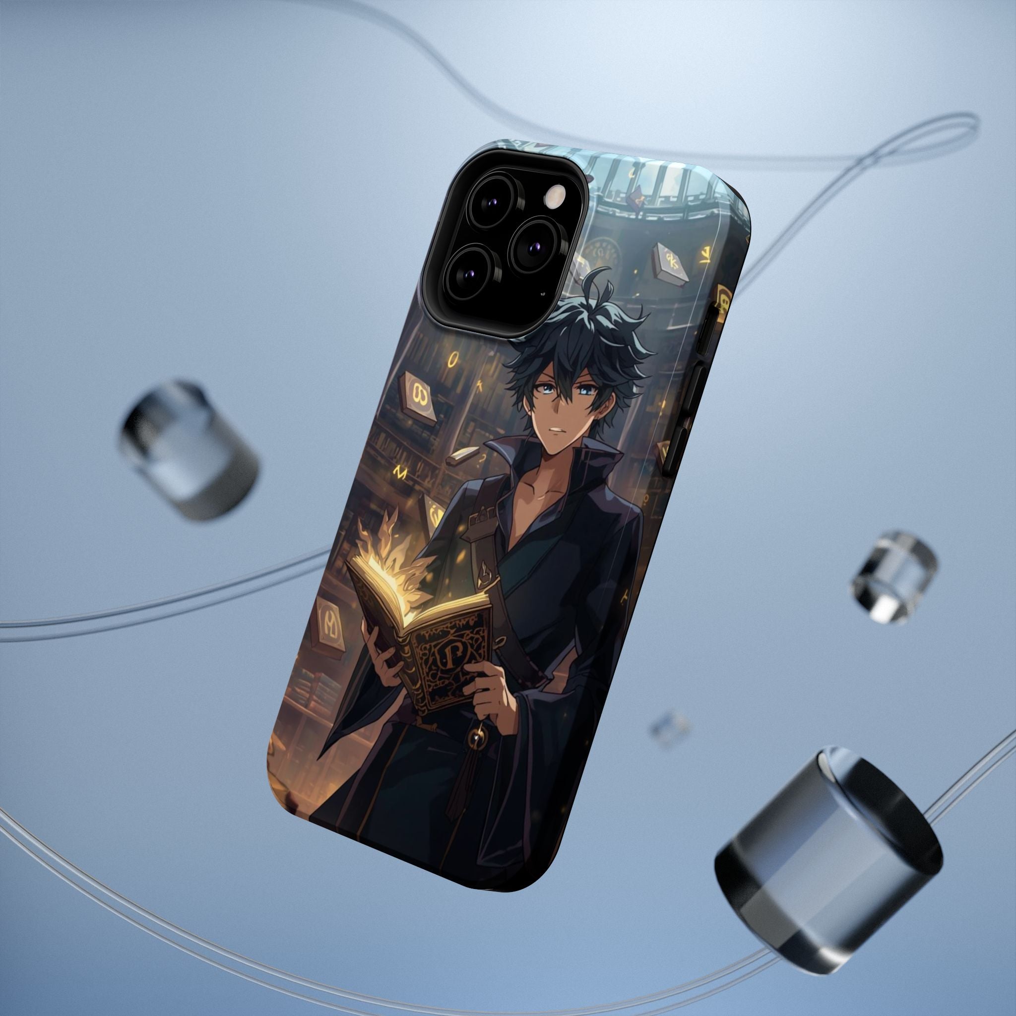 Vi-Anime Mystic Scholar Phone Case — Anime Magic Book Impact-Resistant Case