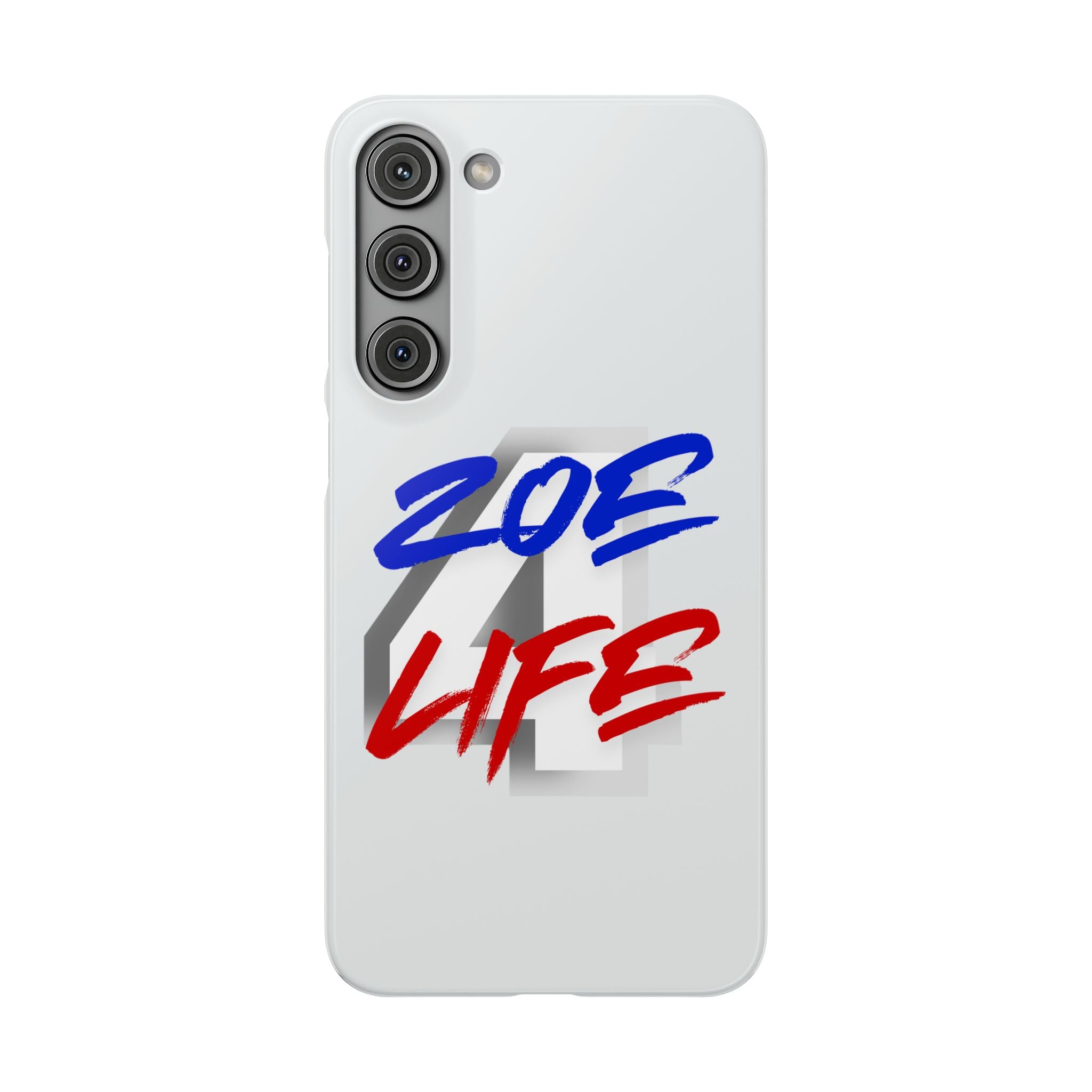 Zoe Life Phone Case - Bold Script Number 4 Snap Case