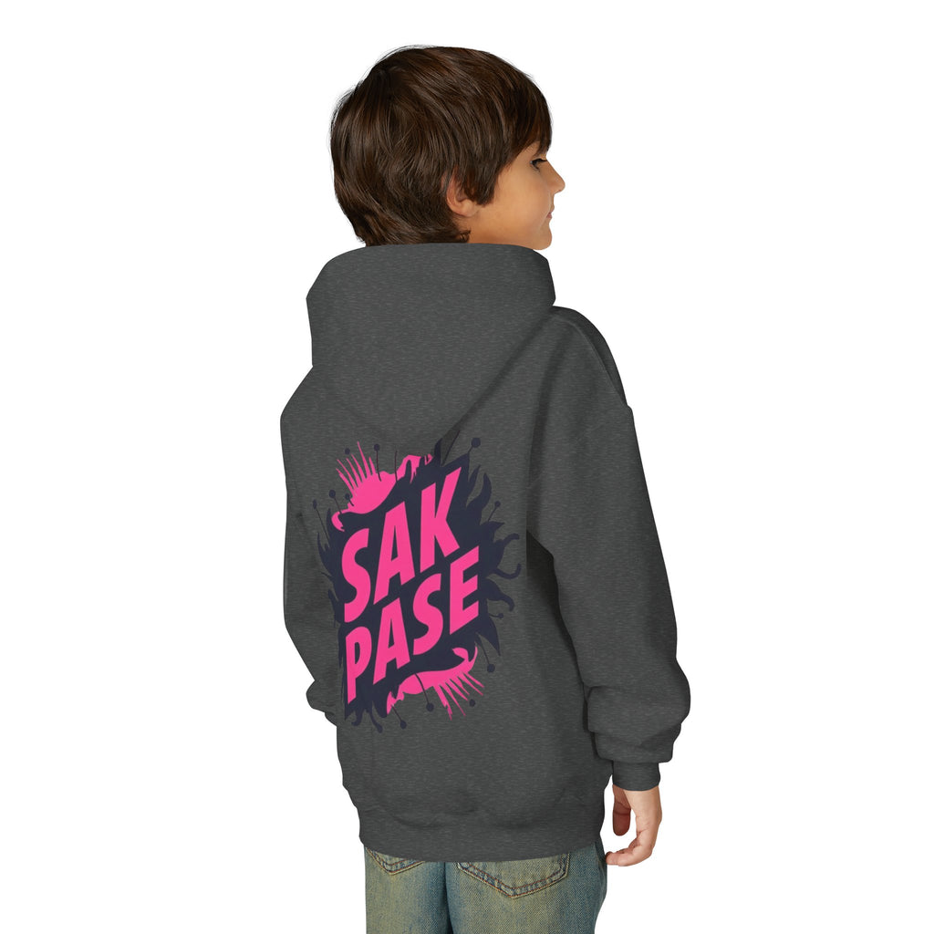 Little Vi Vi-Hoodie — Pink “SAK PASE” Creole Splash Graphic