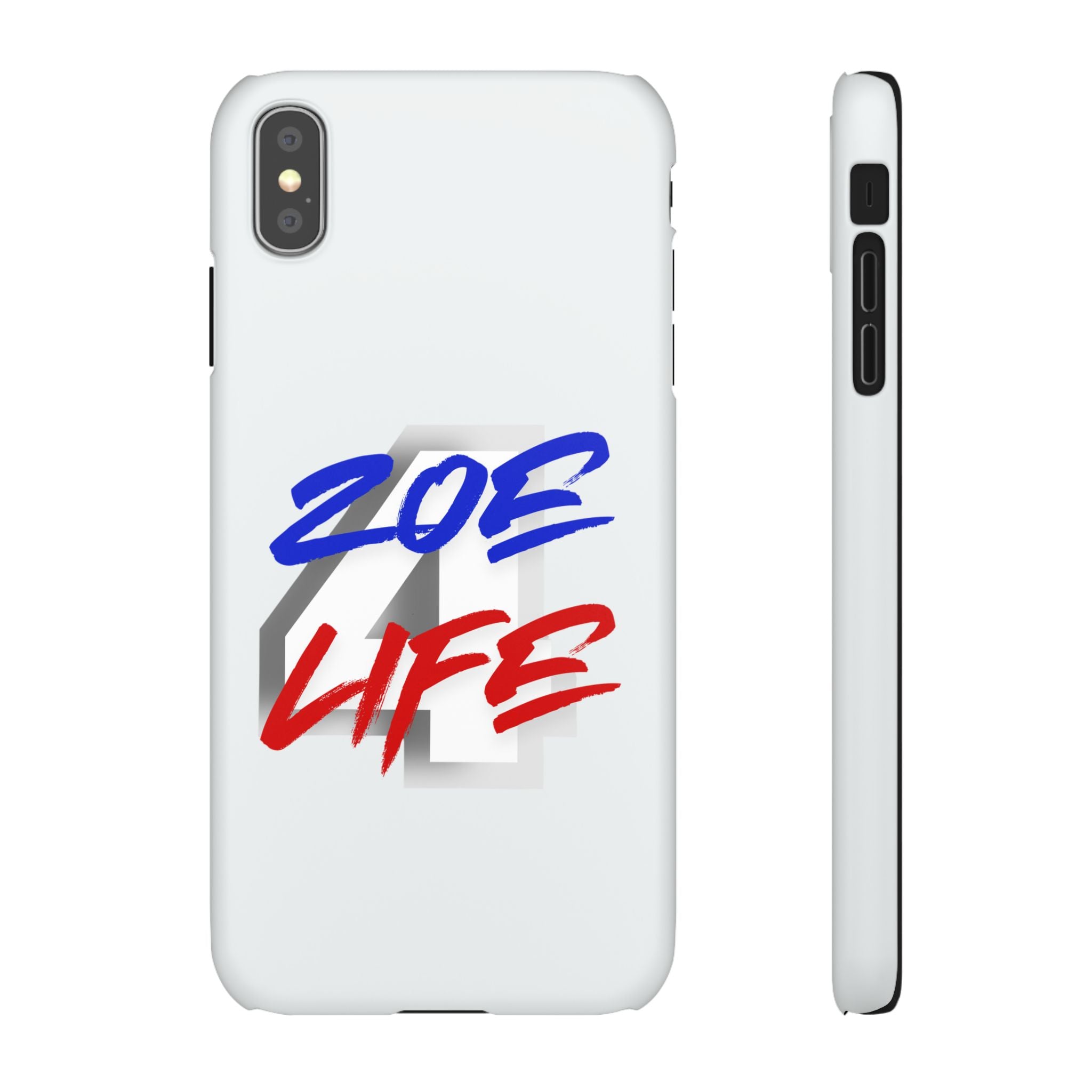 Zoe Life Phone Case - Bold Script Number 4 Snap Case