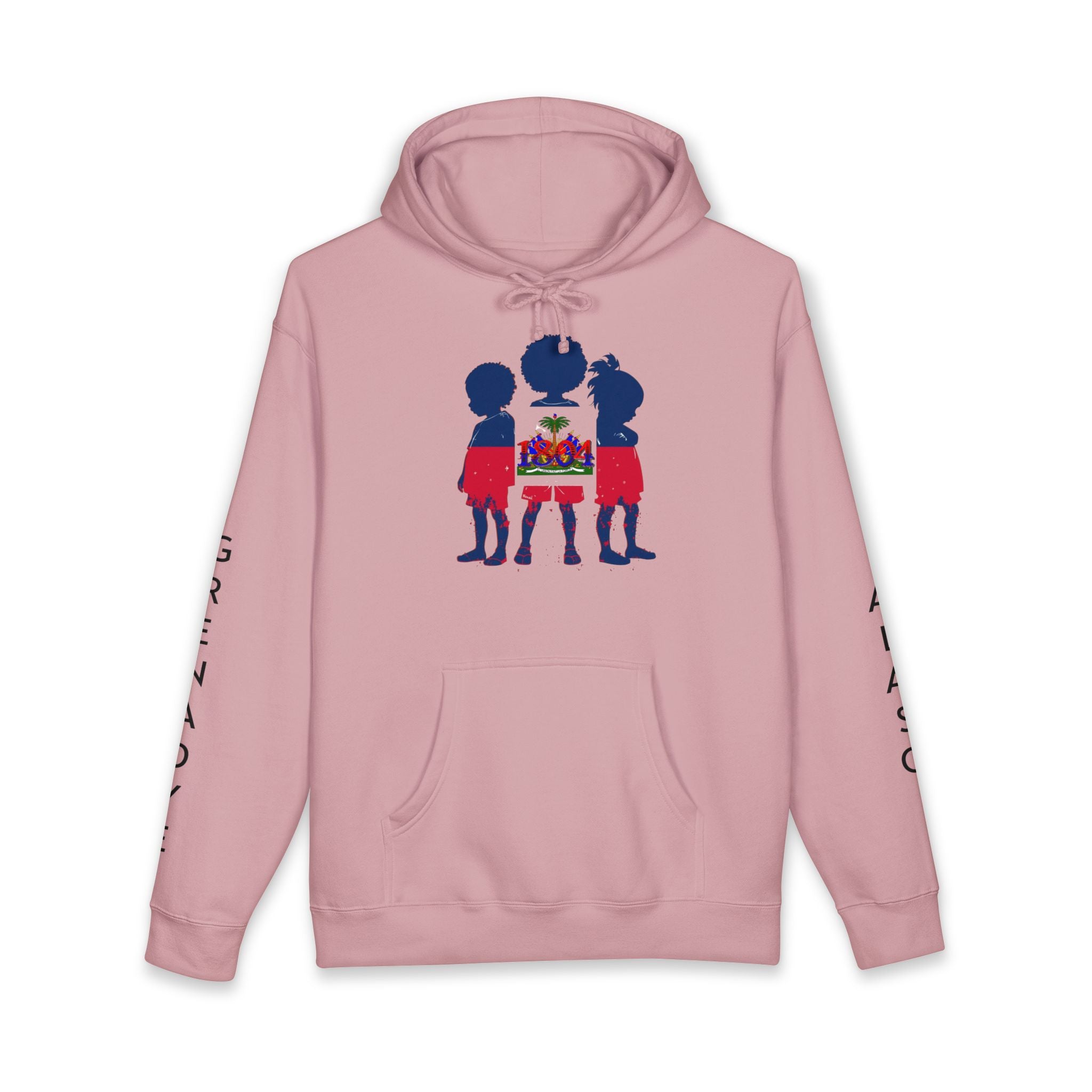 Vi-Hoodie — Haitian Pride Hoodie — Children Silhouette with Flag